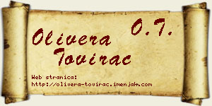 Olivera Tovirac vizit kartica